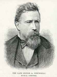 Amilcare Ponchielli的肖像，1886年 作者 英语学校